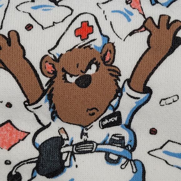 Vintage 1989 Funny Nurse Sweatshirt Womens Large 21x21 Boxy - Picture 12 of 15